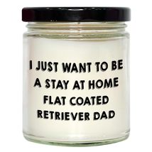 Flat Coated Retriever Dog Dad&#39;s 9oz Vanilla Soy Candle Gift for Christmas - £19.29 GBP