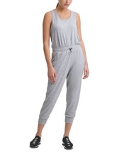 DKNY Womens Activewear Sport Yoga Tank Jumpsuit,Small,Pearl Grey Heather - $78.71