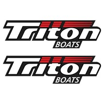 2x TRITON BOATS Vinyl Decal Logo Stickers Fishing Boat Fish Bass Boat - £4.69 GBP+