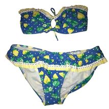 O.P. Strawberry Print Blue/Yellow Bikini Swimsuit Girls Sz L/XL - €8,30 EUR