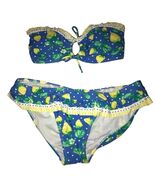 O.P. Strawberry Print Blue/Yellow Bikini Swimsuit Girls Sz L/XL - $13.37 CAD