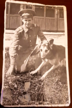 Vintage Original Soviet Military Photo of a Soldier with a service dog. 1970 - £15.49 GBP