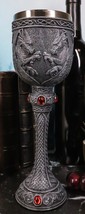 Medieval Wizard&#39;s Blood Alchemy Tall Twin Dragons Wine Goblet Chalice 6oz - $35.11 CAD