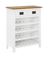 vidaXL Solid Oak Wine Cabinet 24x14.2x34.6&quot;, Storage Racks &amp; Drawers for 12 - €151,81 EUR