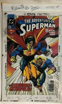 ADVENTURES OF SUPERMAN #511 DC Comics (1994) cover art acetate separation page  - £77.86 GBP