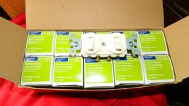 LEVITON 5224-2AS ALMOND COLOR COMBO 2 SWITCH SWITCHES BOX OF 10 FREE USA... - $65.44
