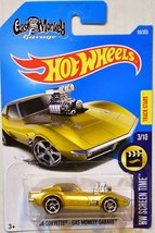 Hot Wheels 2017 Hw Screen Time &#39;68 Corvette Gas Monkey Garage 99/365, Gold, 1:64 - £10.99 GBP