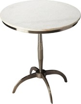 End Table Side Pedestal Base Round Top Distressed Butler Loft Black Tan ... - £762.52 GBP