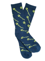 Champion Mens One Size Blue/Yellow All Over Print Jetson Sports Crew Socks - $4.45