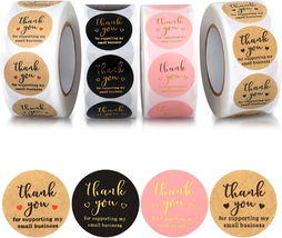NEW 2000Pcs 1inch Thank You Stickers 3-Color Thank You Stickers Small Business T - £13.56 GBP