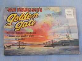 Vintage Scenic Souvenir Folder Photo Postcard Set Golden Gate San Francisco - $19.84
