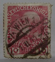 VINTAGE STAMPS AUSTRIA AUSTRIAN 10 H HELLER EMPEROR JOSEPH OSTERREICH X1... - £1.36 GBP