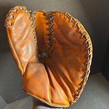 &quot;The Lock&quot; Vintage Brown Leather Baseball Left Handed Glove/Mit [Item 0068] - $39.27