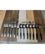 Lot of Quincy Farberware Stainless Steel 6 Salad Forks 1 Teaspoon 7 Spoons - £24.89 GBP