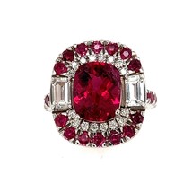 Tourmaline Ruby Sapphire Diamond Ring 14k G 5.1 TCW GIA Certified $12,750 210737 - £3,875.52 GBP