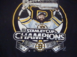 NHL Boston Bruins 2011 Stanley Cup Champions Black T shirt M - £7.86 GBP