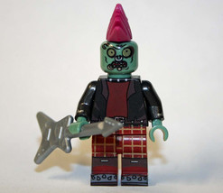 Building Block Zombie Punk Rocker Horror Movie Minifigure Custom - £4.87 GBP