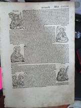Seite 124 Von Incunable Nürnberg Chronicles, Done IN 1493 (Alte Deutsche) - $147.95