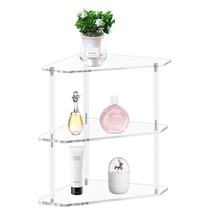 Corner Shelf 2 Tier Bathroom Counter Organizer Acrylic Countertop Corner Shelves - £28.46 GBP