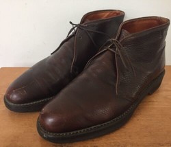Vtg Forward Thrust Cush-N-Crepe Brown Leather Lace Up Chukka Ankle Boots... - £62.77 GBP