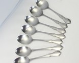 Oneidacraft Chateau Oval Soup Spoons SATIN 6 7/8&quot; Lot of 7 - $35.27