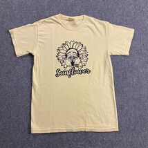 Comfort Colors Shirt Men&#39;s Small Yellow Sunflower Crew Neck 100% Cotton - €11,41 EUR