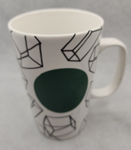 Starbucks Green Dot Cubes Prism Collection Geometric 16 oz Grande Mug - 2014 MS - £13.58 GBP