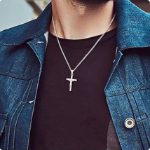 CRUCIFIX CROSS NECKLACE, Jesus Pendant (Free Shipping)  - $22.95