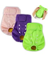 Durable Female Washable Dog Diapers Feat Cycle 3 Pack--FREE SHIPPING! - £11.63 GBP