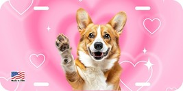 Pembroke Welsh Corgi Waving Dog Can Personalize Novelty Metal License Plate F - £7.08 GBP+