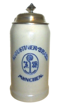 Augustiner Munich 2024 Oktoberfest salt-glazed lidded Masskrug German Be... - $139.95