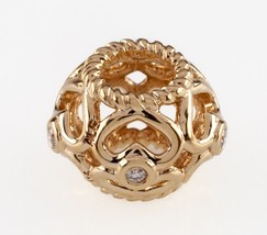 PANDORA 14k Oro Giallo Diamante Charm Openwork Ritirato! 750466D - £276.92 GBP