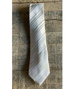 LE CHATEAU MENS WHITE WITH SILVER TONE MODERN TIE FREE SHIPPING - £6.07 GBP