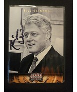 President Bill Clinton Signed Trading Card Democrat Willie The Zipper - $1,113.85 MXN