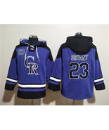 Men&#39;s Colorado Rockies #23 Kris Bryant Purple Ageless Must-Have Lace-Up ... - $75.99