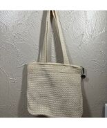 The SAK Crochet Shoulder Handbag Beige Zip Closure Double Shoulder Straps - $598.95 MXN