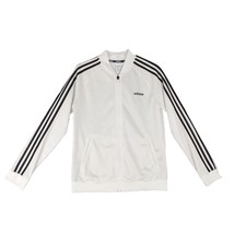 ADIDAS Men&#39;s M Full Zip White &amp; Black Stripe Track Sports Coat Jacket, Pockets - £15.54 GBP
