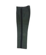 Mens Class A OFFICER Serge Green US Army Dress Pants WITH BLACK BRAID Al... - £33.73 GBP