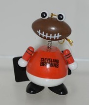 NFL Cleveland Browns Ball Man Wooden Football Head Ornament - £10.96 GBP