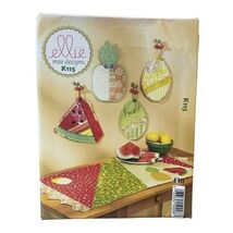 Ellie Mae Designs K115 Festive Fruit Potholders &amp; Table Topper Pattern U... - $6.92