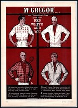 1950s McGregor Men&#39;s Sport Shirts &amp; Cardigans PRINT AD For Valentine&#39;s D... - $104.40 MXN