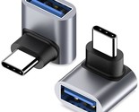 90 Degree Usb To Usb C Adapter 2 Pack, Up &amp; Down Angled Usb-C To Usb Ada... - $14.99