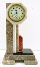 1930s Toyo Japanese Art Deco Marble Desk Clock - $69.30