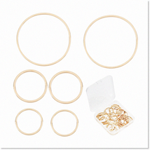 Stunning 18K Gold Plated Beading Hoop Earrings Set - 90Pcs, 3 Styles, DI... - $72.26