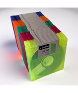Imation Neon Diskettes 38 Pack IBM 2HD 3.5&quot; Floppy Disks NOB Colors VTGNew - $365.13 MXN