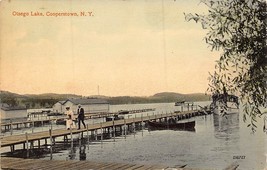 Cooperstown New York Otsego LAKE-BOATS-DOCKS~CHARLES Hughes 1910s Postcard - £8.63 GBP
