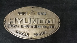 Nautical Original Ship Salvage Hyundai Heavy Industries Ulsan Korea Plaques - £259.01 GBP