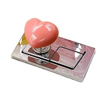 Cute Heart Shape Ceramics Handle (Assist) On Toilet For Manicure, Long N... - $18.99