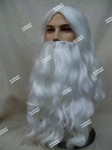 Long Santa Claus Costume Beard Wig Victorian Father Christmas Elf Biblic... - $24.95