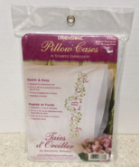 Dimensions 2 Pillowcases Stamped for Embroidery Elegant Monogram #73360 ... - $242.38 MXN